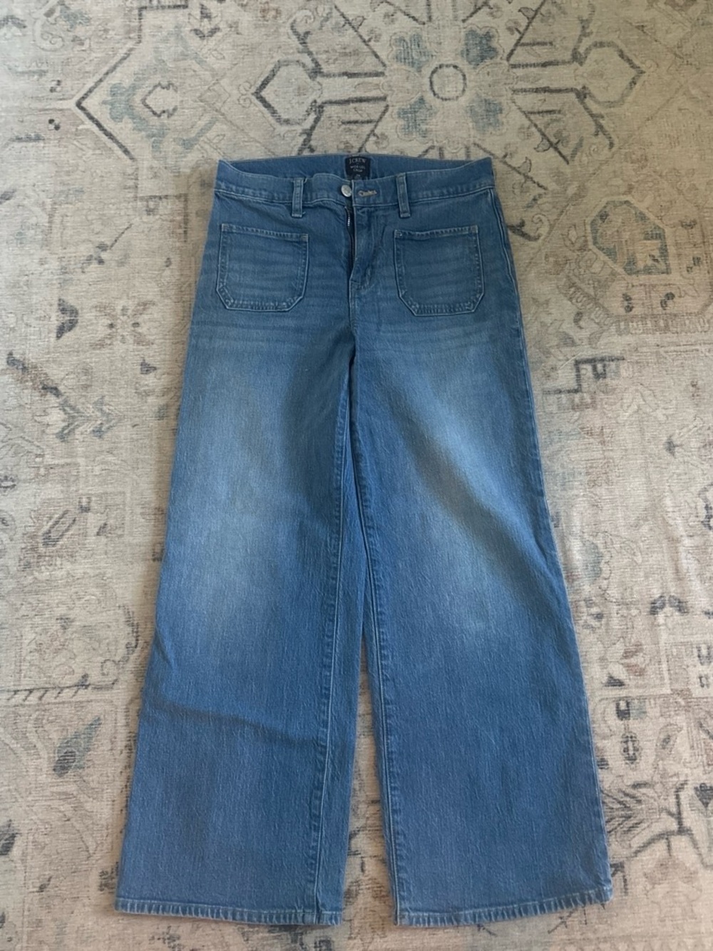 J. Crew Medium Blue Wide-Leg Jeans